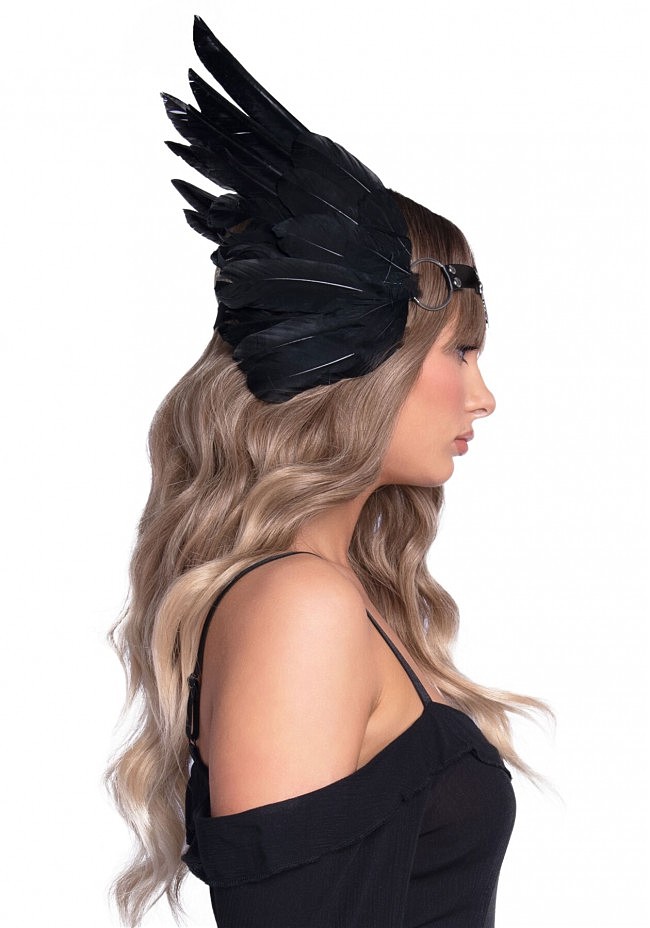   Leg Avenue Feather headband Black