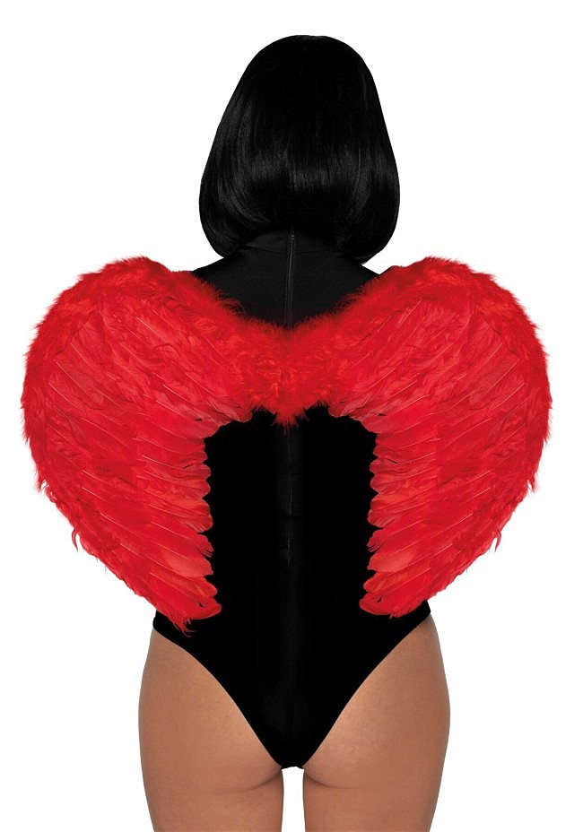 Leg Avenue Marabou feather devil wings Red