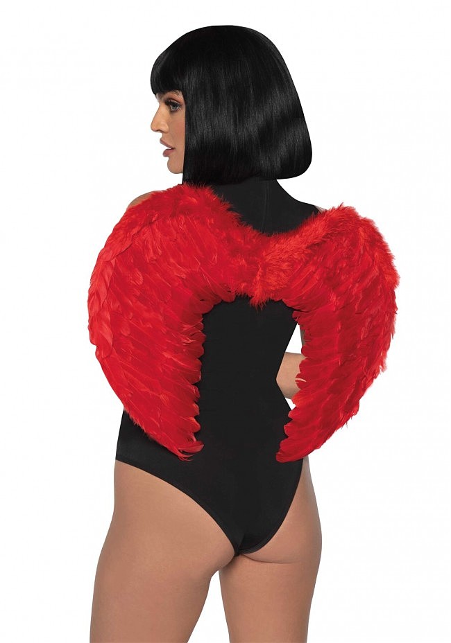  Leg Avenue Marabou feather devil wings Red