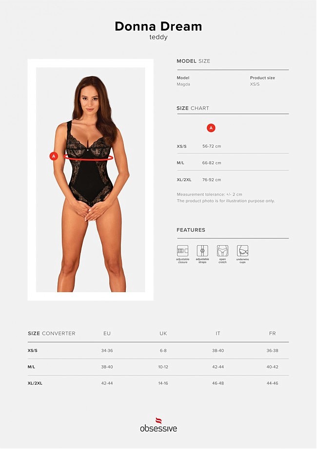 Obsessive Donna Dream crotchless teddy