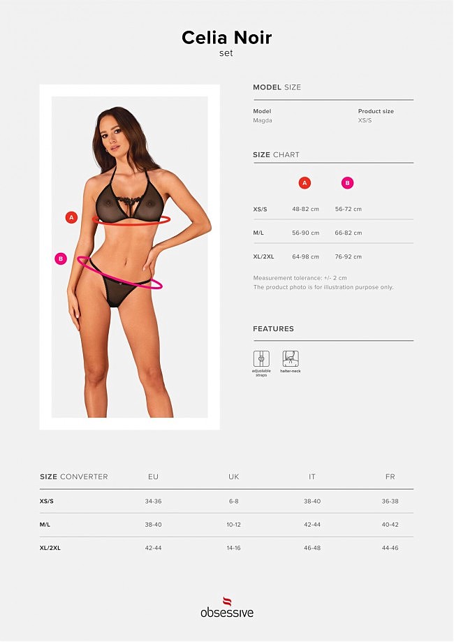Obsessive Celia Noir 2-pcs set