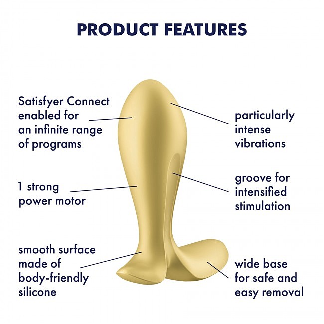    Satisfyer Intensity Plug Gold +APP