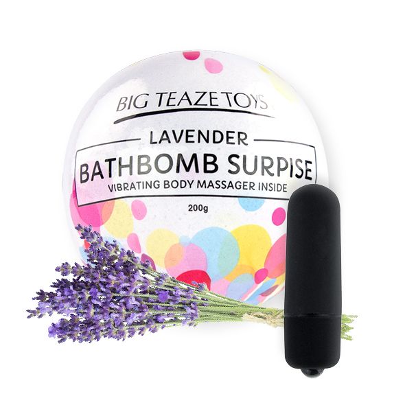      — Big Teaze Toys Bath Bomb Surprise with Vibrating Body Massager Laven