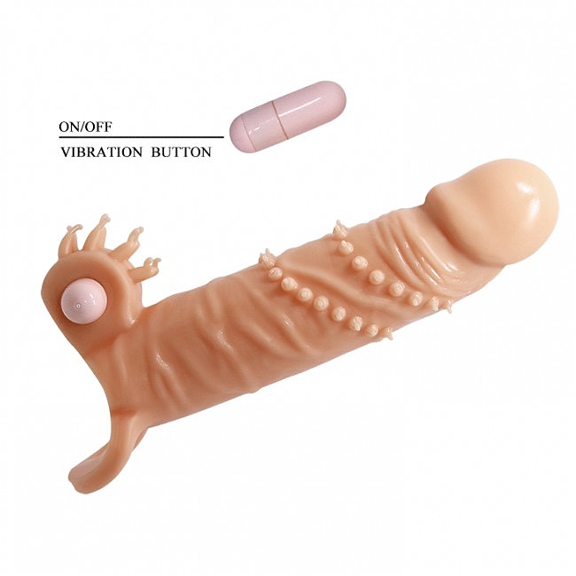����������� ����� ������� �� �����  Pretty Love Connor Vibrating Penis Sleeve Flesh