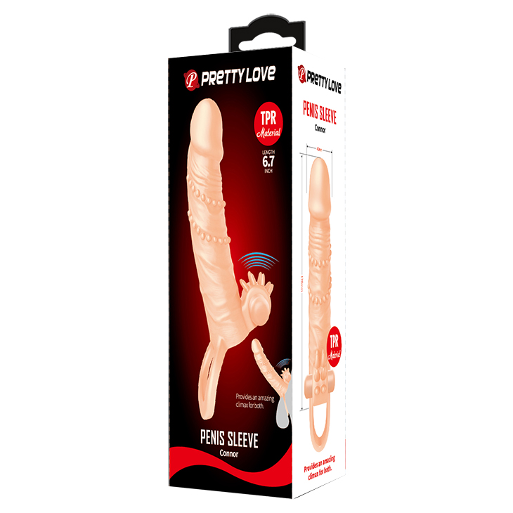 ����������� ����� ������� �� �����  Pretty Love Connor Vibrating Penis Sleeve Flesh
