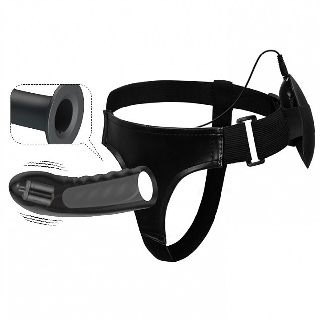    Pretty Love Marvin Vibrating StrapOn Harness Black, 16.2 