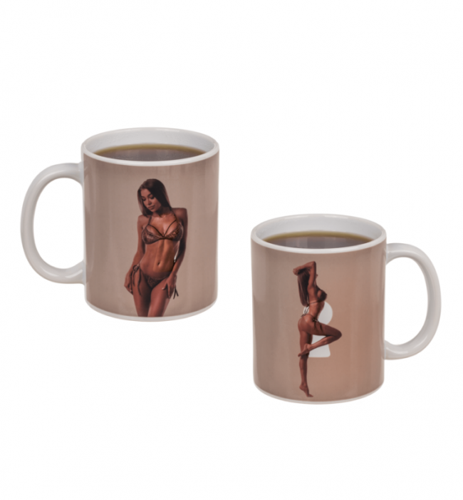    Stoneware Mug Stripper Girl