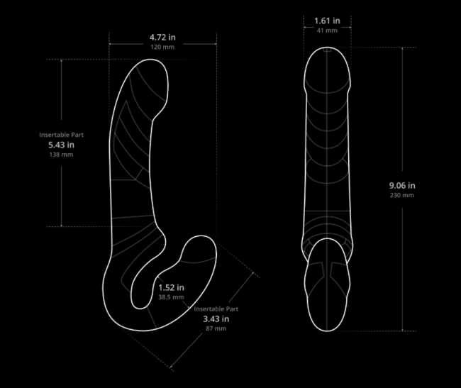   Lovense Lapis vibrating strapless strap-on