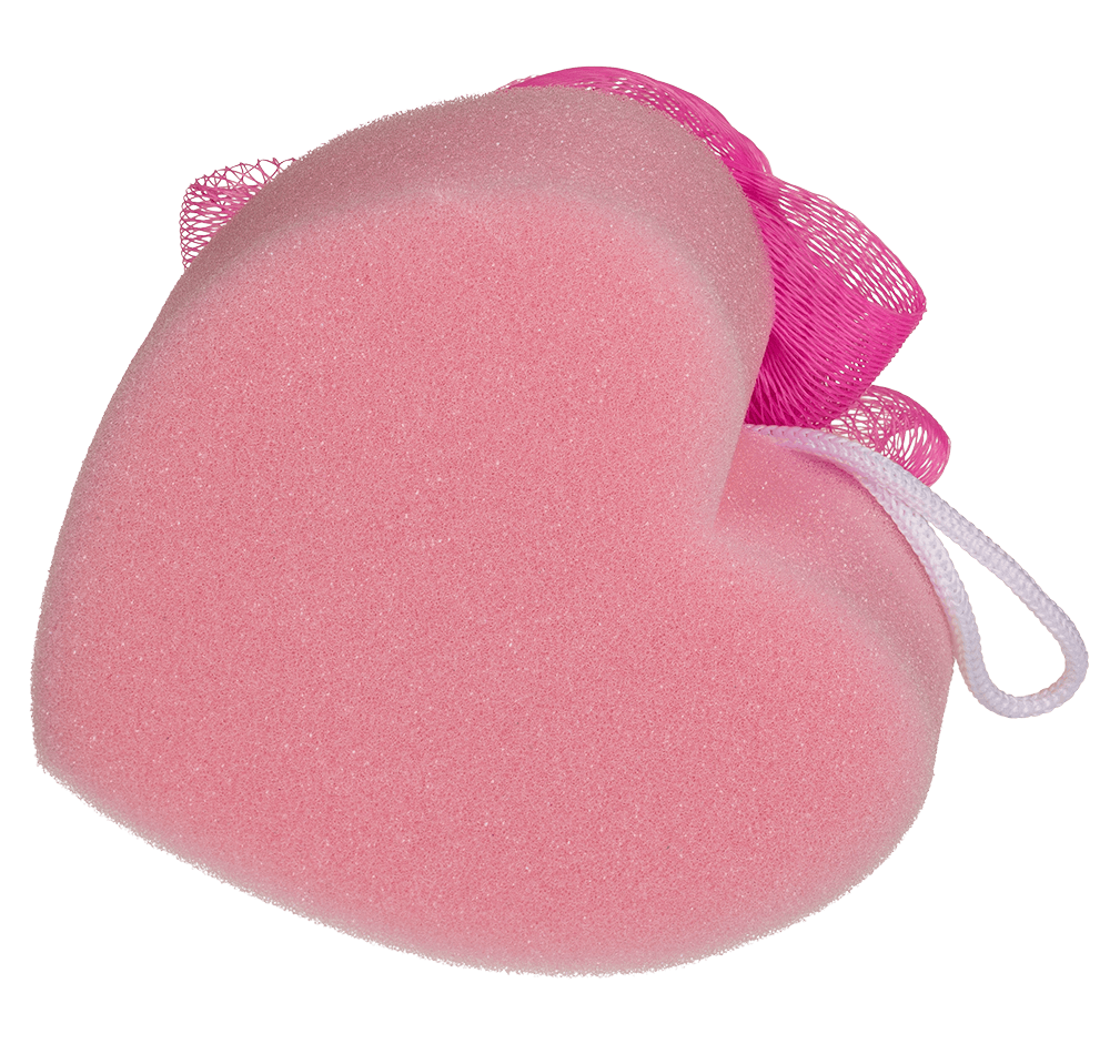    Bath Sponge Heart, 12 