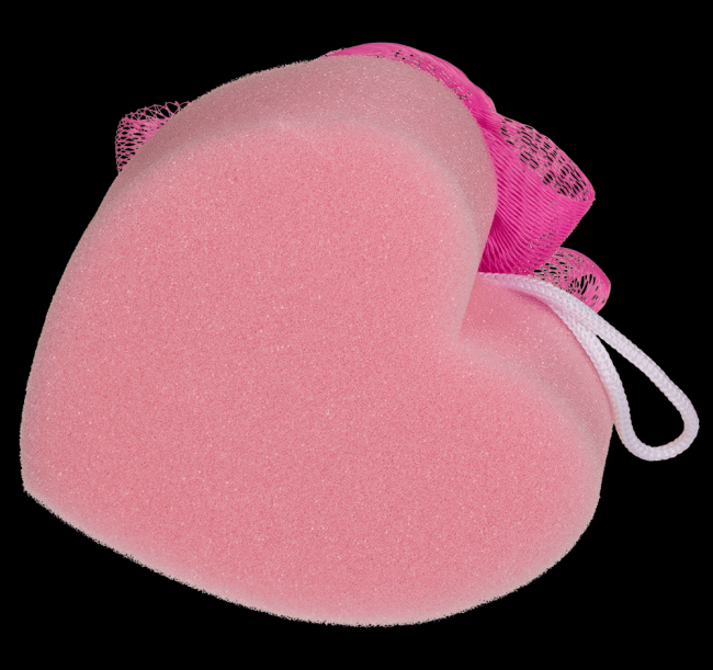    Bath Sponge Heart, 12 