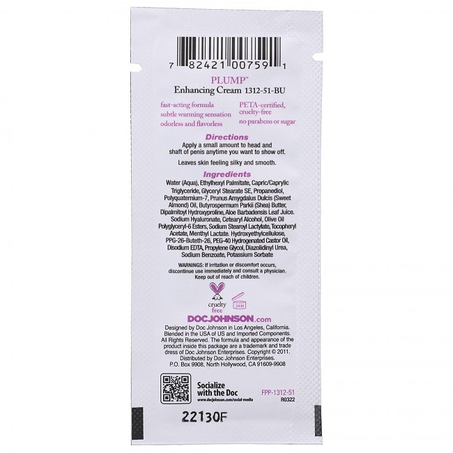     Doc Johnson Plump Enhancing Cream For Men, 7 