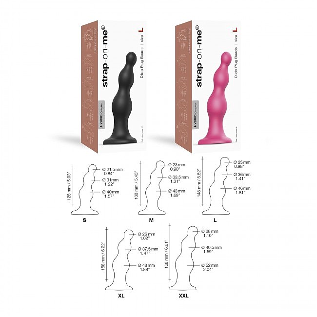      Strap-On-Me Dildo Plug Beads XL
