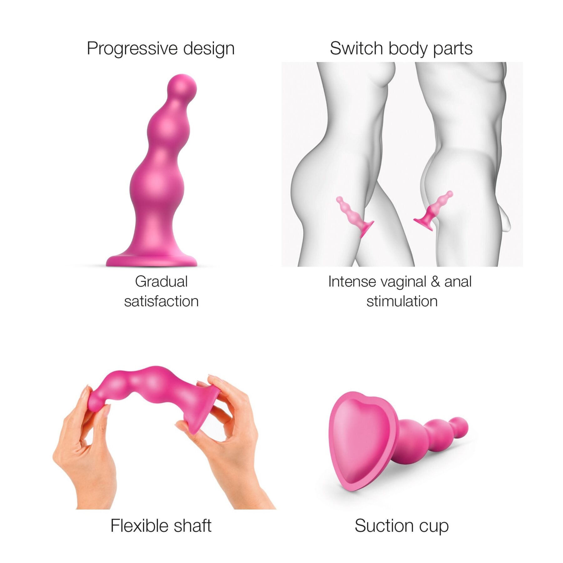    Strap-On-Me Dildo Plug Beads,  XXL