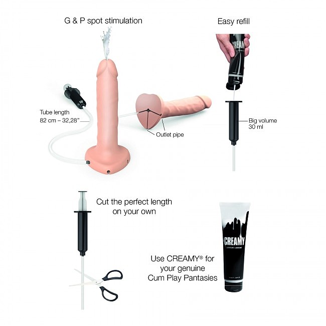   Strap-On-Me Squirting Cum Dildo Realistic, 3,5 , 