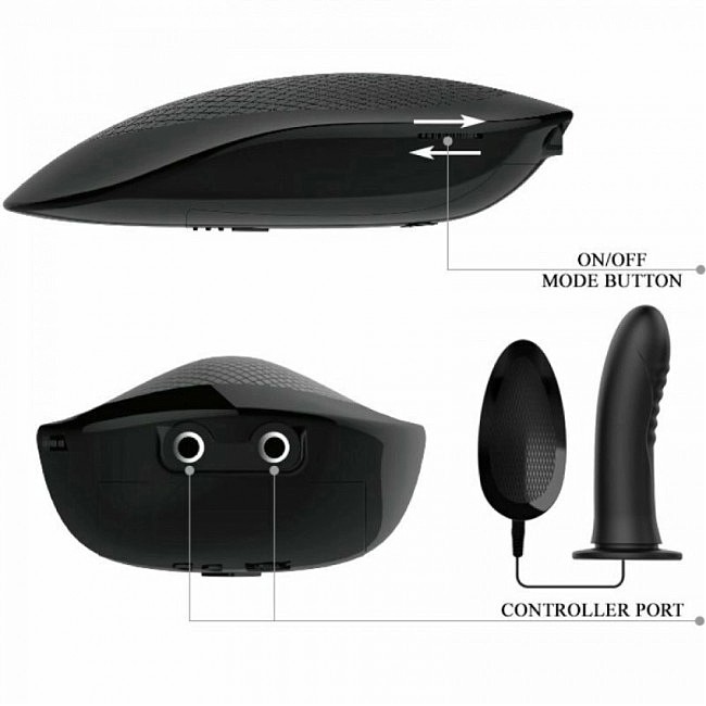  ,  Pretty Love Myron 7,2 vibro strap on Flesh Black