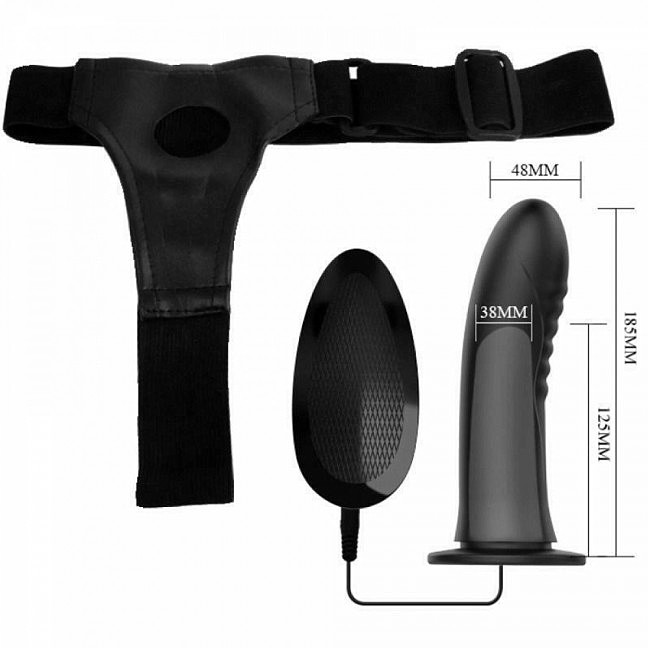  ,  Pretty Love Myron 7,2 vibro strap on Flesh Black