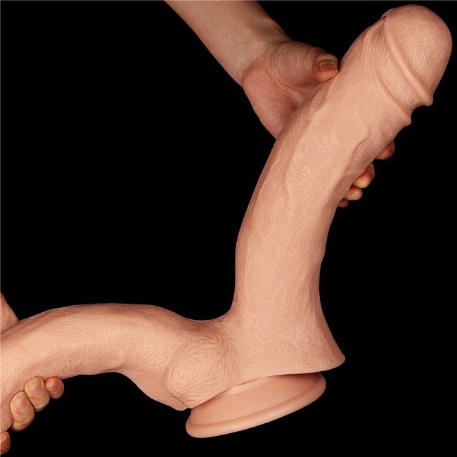   12' King-sized Dildo Flesh, 6,8 