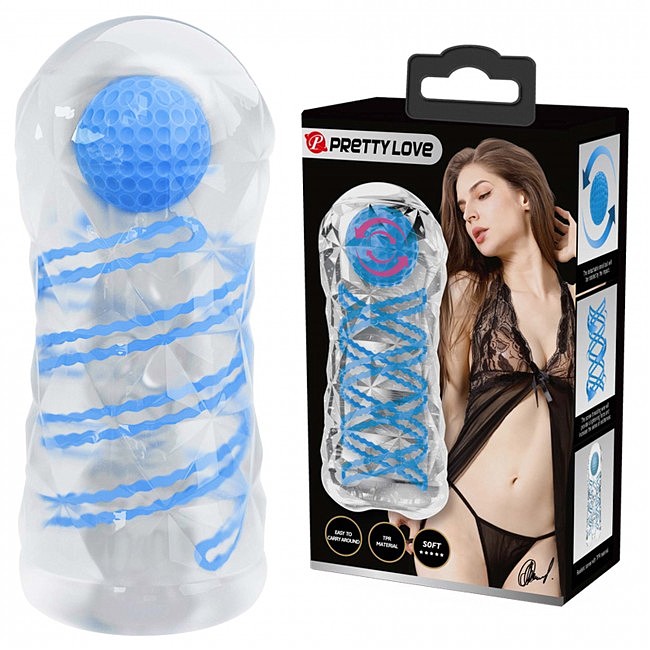   PRETTY LOVE  Transparent masturbator, TPR