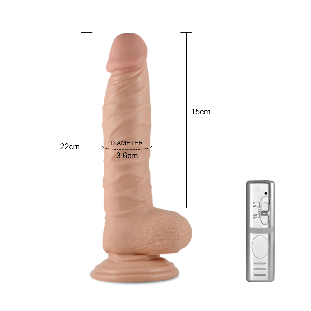     8.5» Real Extreme Dildo Vibrating Flesh