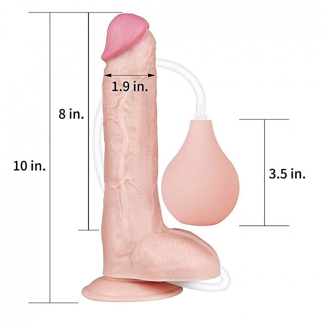   10' Squirt Extreme Dildo Flesh LoveToy, 