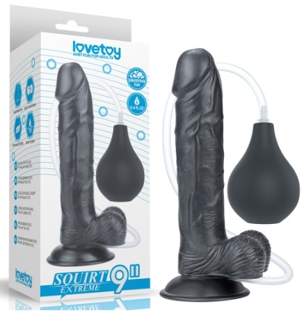     Squirt Extreme Dildo 9» Black LoveToy