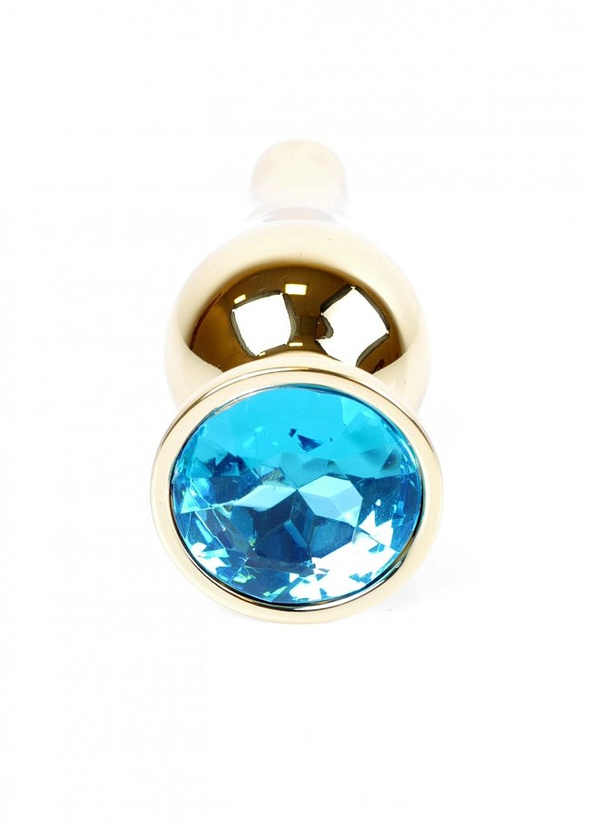    Jewellery Gold Butt Plug Light Blue BOSS, 3 