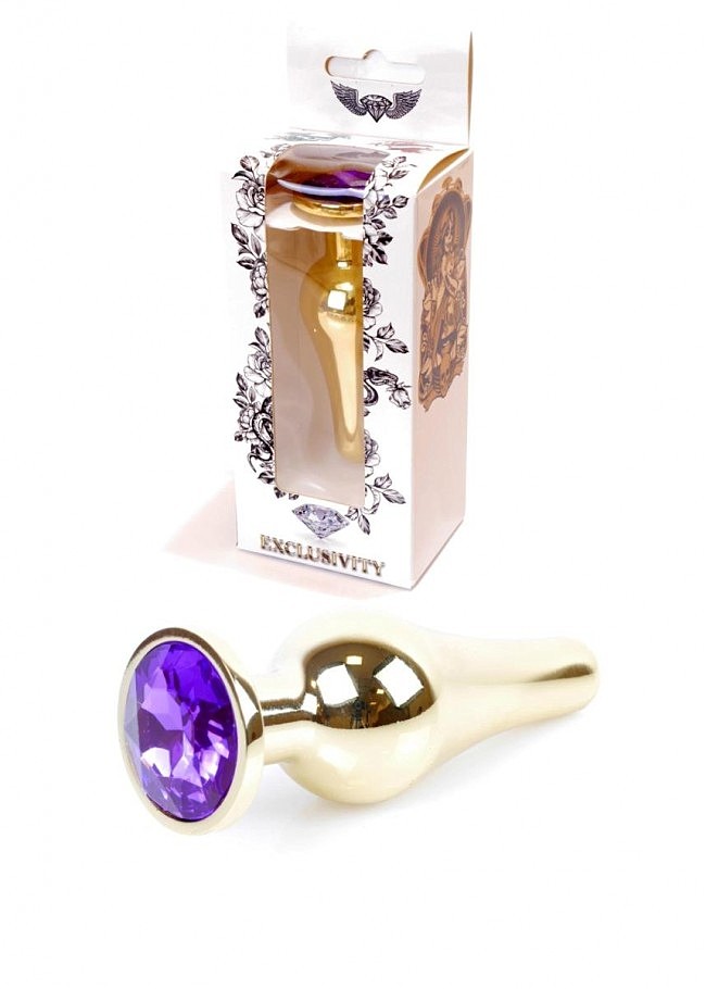    Jewellery Gold Butt Plug Light Blue BOSS, 3 
