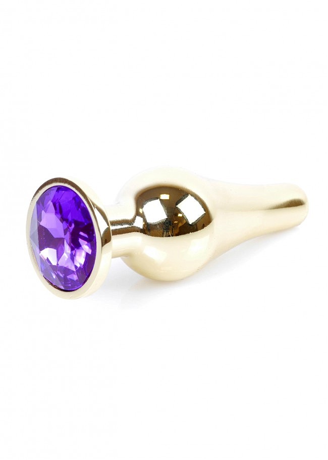    Jewellery Gold Butt Plug Light Blue BOSS, 3 