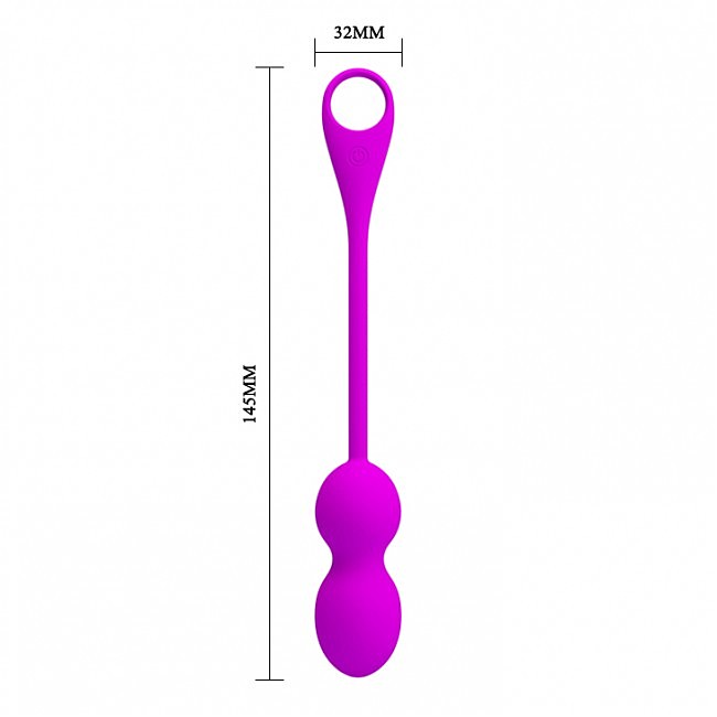  Pretty Love Elvira Phone Control Vibro Balls Purple