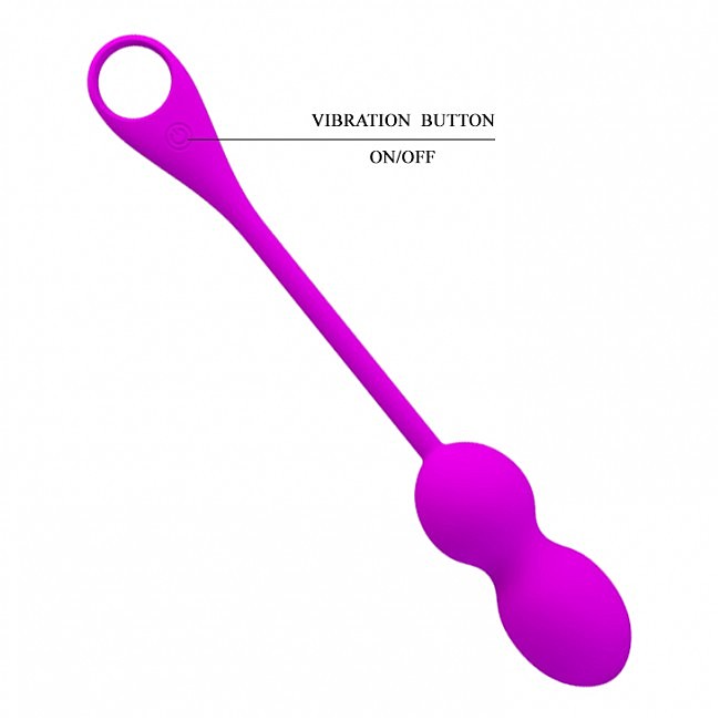  Pretty Love Elvira Phone Control Vibro Balls Purple