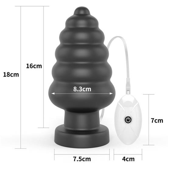     7» LoveToy King Sized Vibrating Anal Cracker, 8,3 