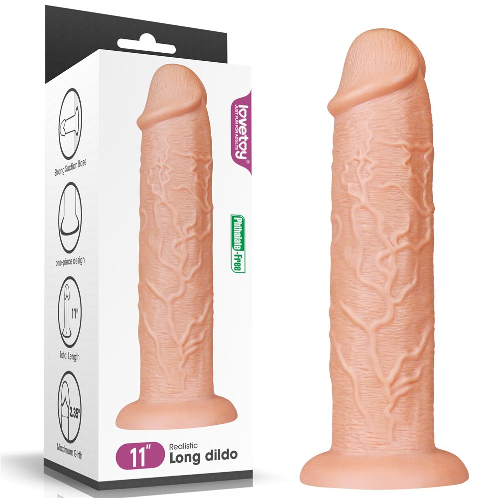 ������������� � 11' King-Sized Realistic Long Dildo 11&raquo; Flesh ��������