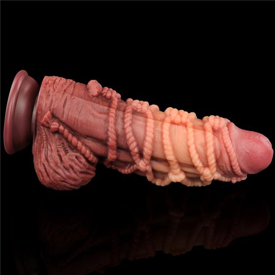 ������������� ����������� Dual-Layered Silicone Cock With Rope 9.5&raquo; Flesh