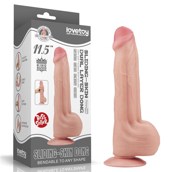   Sliding-Skin Dual Layer Dong 11.5» Flesh,  