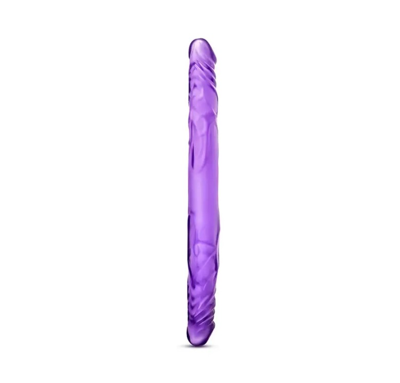   b yours 18inch double dildo purple