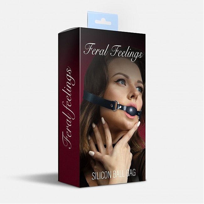   Feral Feelings Silicon Ball Gag Black/Black