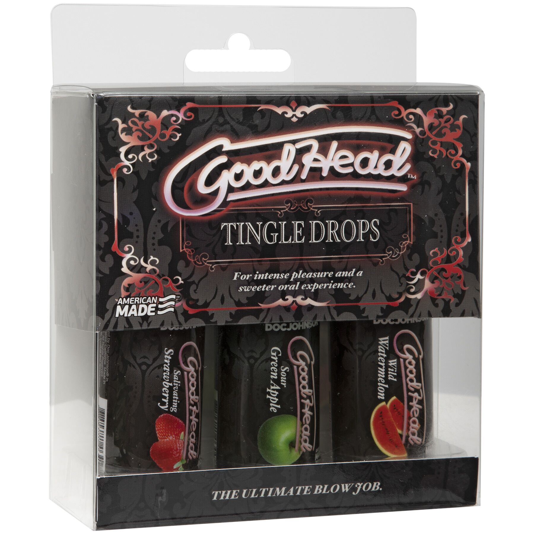 ����� ������ ��� ������ Doc Johnson GoodHead � Tingle Drops (Watermelon, Green Apple, Strawberry)
