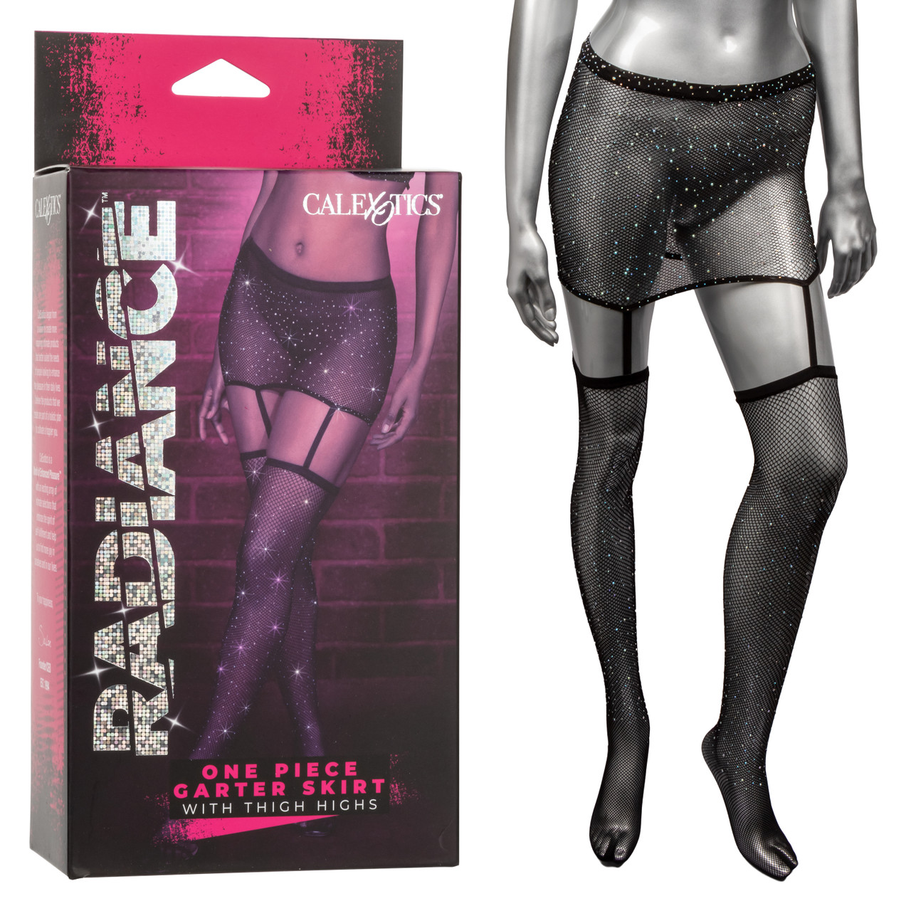 ����-���� � ������� � ����� �� �������� Calexotics Garter Skirt Thigh Highs, ������