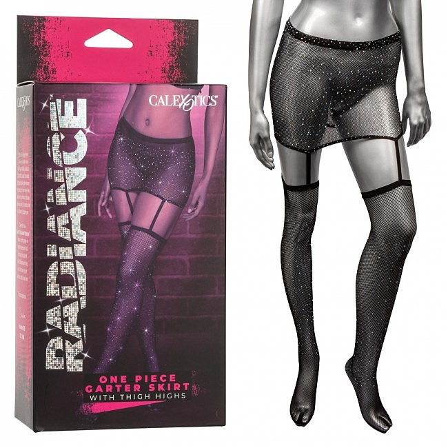 ����-���� � ������� � ����� �� �������� Calexotics Garter Skirt Thigh Highs, ������