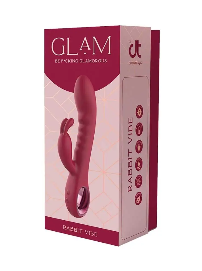 ��������-������ ��������� Dream Toys Glam Rabbit Vibe RED, 5 ������, 5 ������� ������������� ��������
