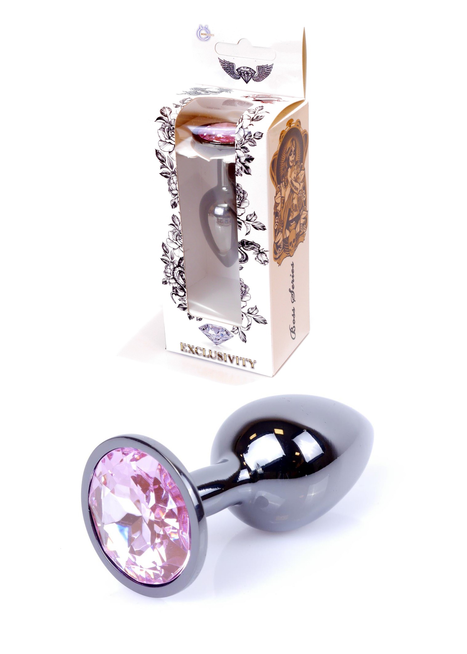 �������� ������ � ������ Plug-Jewellery Dark Silver PLUG- Rose ������ S