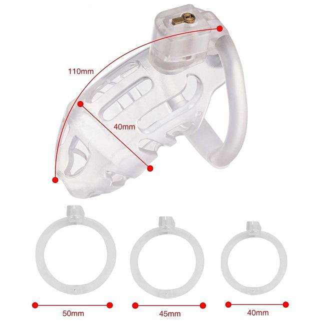    LOCKINK SEVANDA Plastic Penis Chastity Cage — Transparent ( )