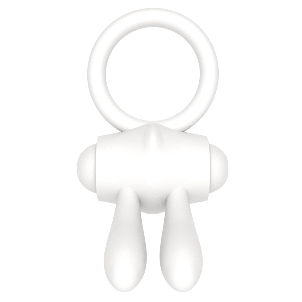     Power Clit Cockring Rabbit LoveToy White