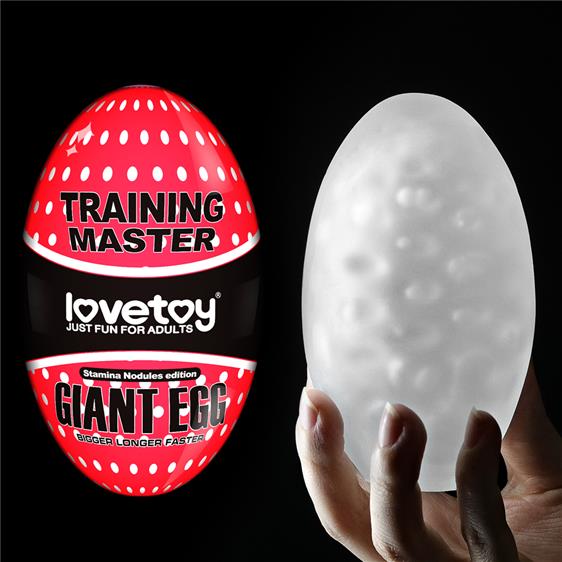 �����������-���� Traning Master Giant Egg Masturbator Red, ��������������� ���������, 12 � 7 ��