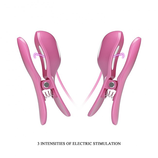    Pretty Love Vibro Nipple Clips Pink, 7  , 3  