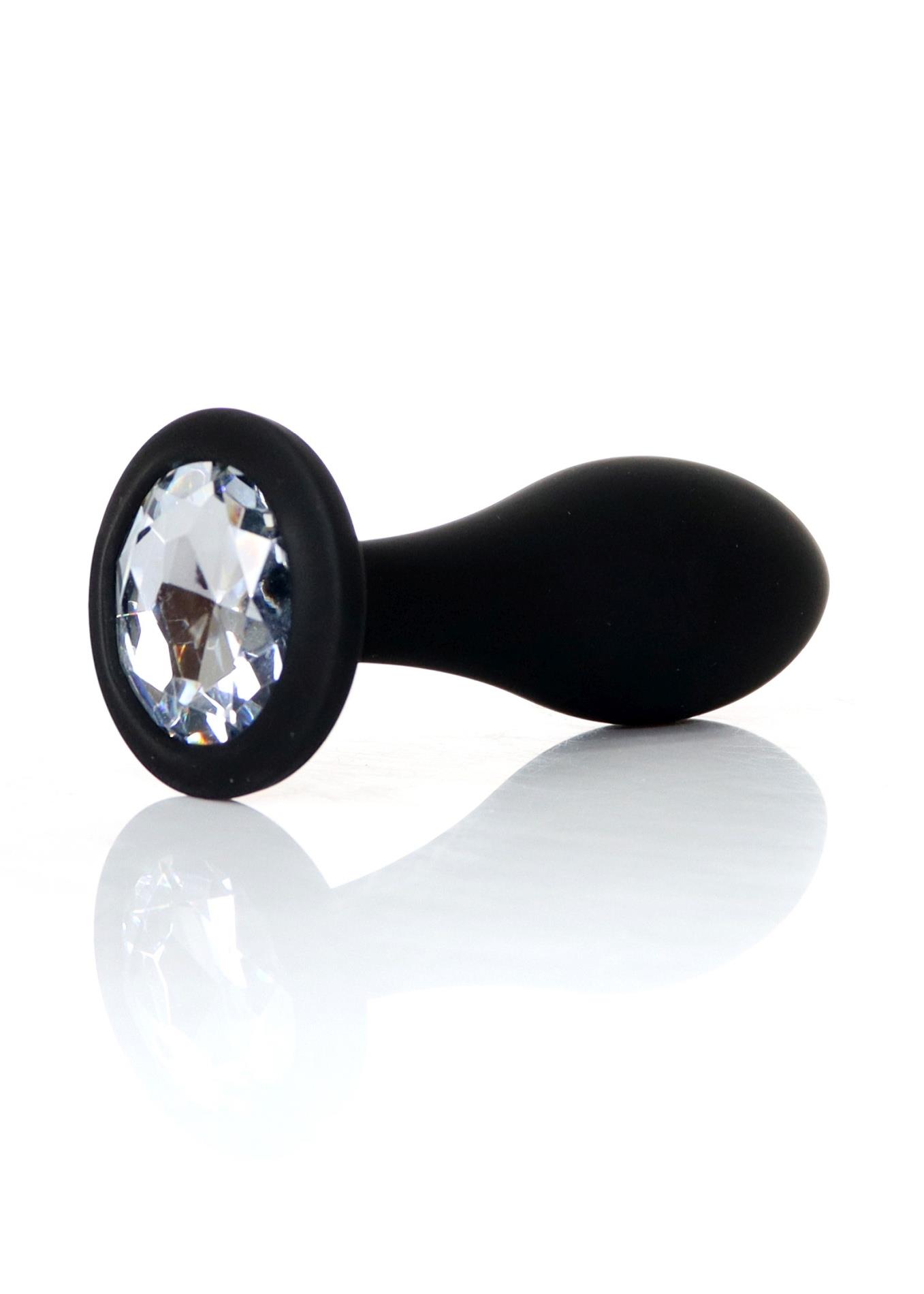    Jewellery Silicone Black Plug L Clear BOSS, 10,5  3,2 