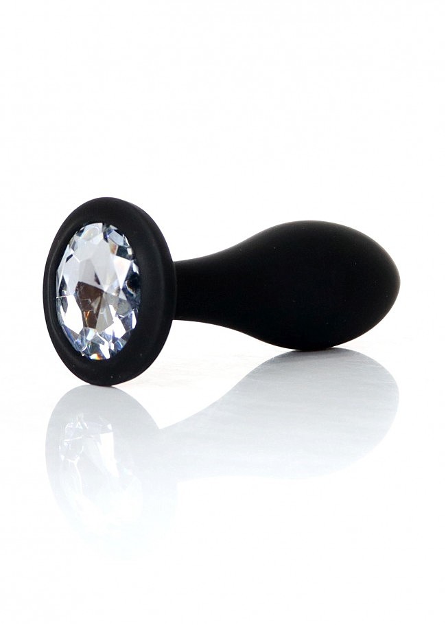    Jewellery Silicone Black Plug L Clear BOSS, 10,5  3,2 
