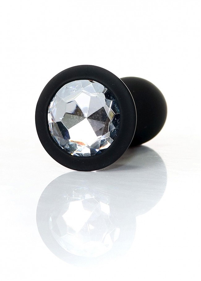    Jewellery Silicone Black Plug L Clear BOSS, 10,5  3,2 