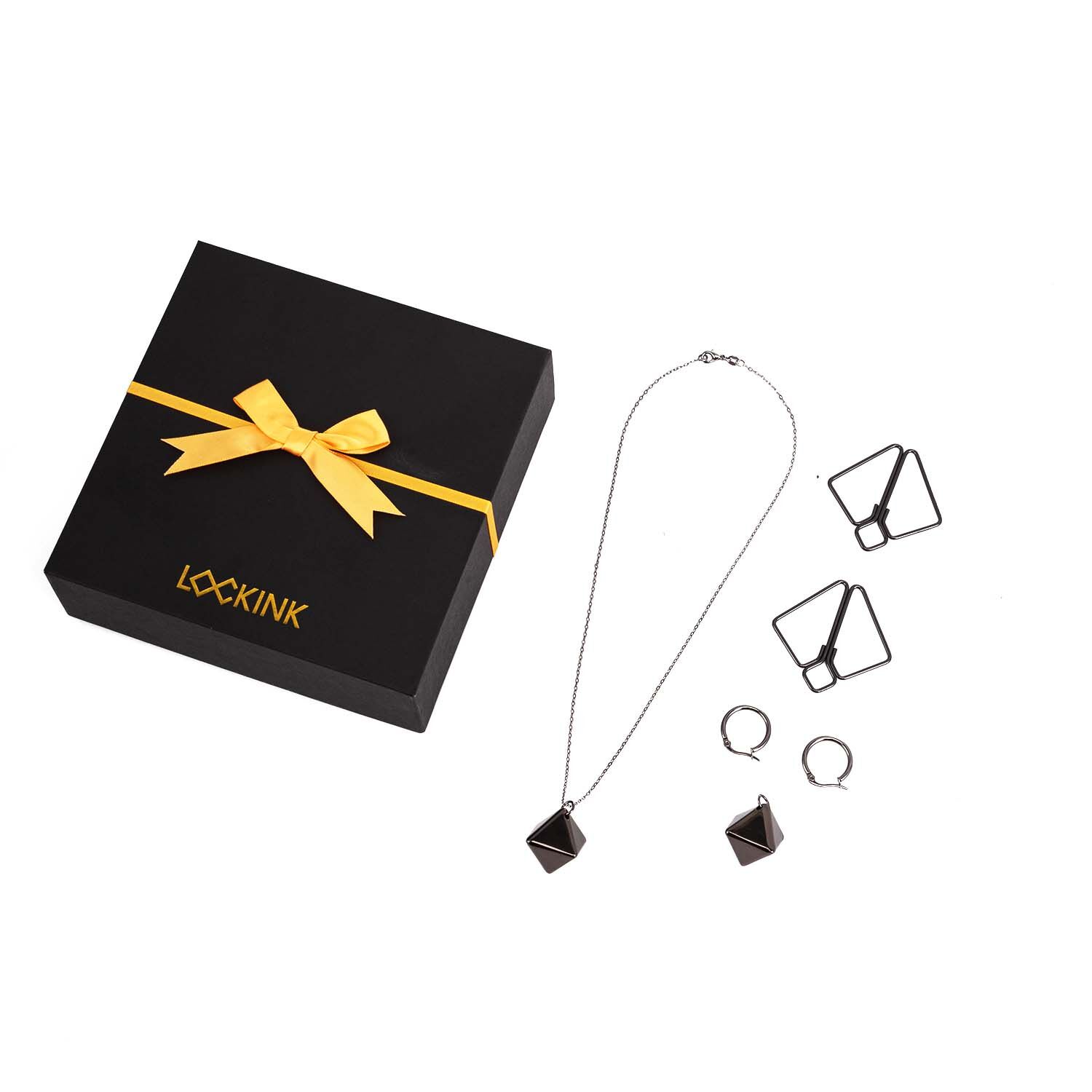 	      LOCKINK Nipple Clamps with Heavy Pendant Grey