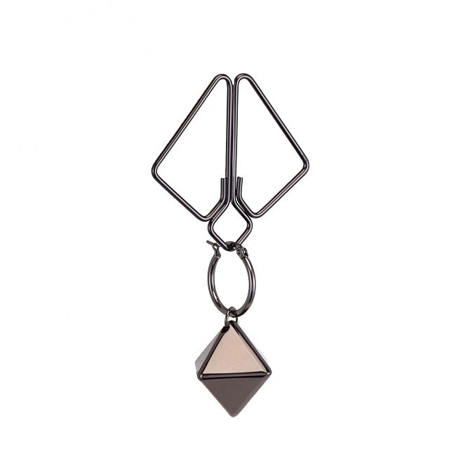       LOCKINK Nipple Clamps with Heavy Pendant Grey